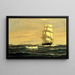 Sailboat off the coast of Maine - William Edward Norton — framed artwork on a wall