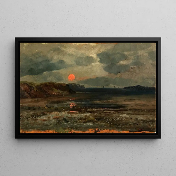 Sunrise over the fishing waters, Maine - William Edward Norton — framed artwork on a wall