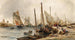 Fishermen in the Port - William Edward Webb — artwork view