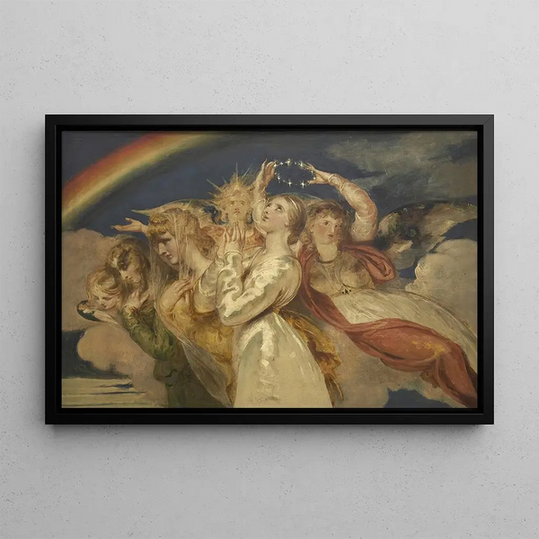 L'Assumption of the Virgin - William Etty — framed artwork on a wall