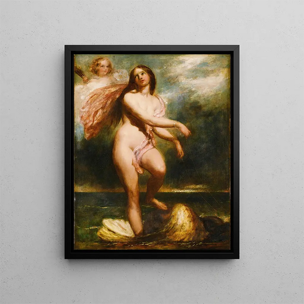 La naissance de Vénus - William Etty — framed artwork on a wall