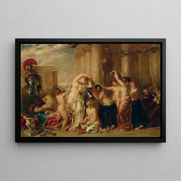 Venus and Her Satellites - William Etty — framed artwork on a wall