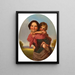Girl and Irish Child - William Gillard — framed artwork on a wall