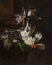 Still life with a white rooster - William Gouw Ferguson — artwork view