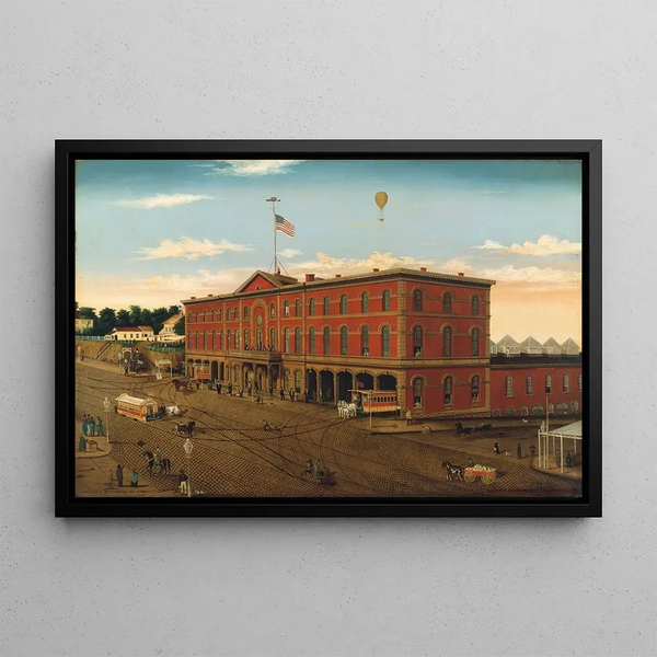 The Third Avenue Railroad Depot - William H. Schenck — framed artwork on a wall