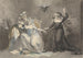 Dramatic scene with three women inside - William Hamilton — artwork view