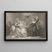 Dramatic scene with three women inside - William Hamilton — framed artwork on a wall