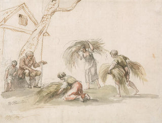 Figures en train de récolter - William Hamilton — artwork view