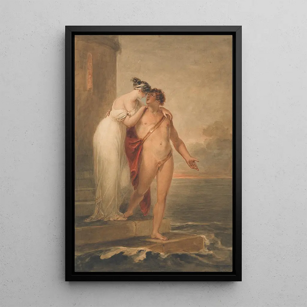 Heroes and Leander - William Hamilton — framed artwork on a wall