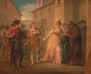 The revelation of Olivie's engagement in Twelfth Night, Act V, Scene i - William Hamilton — artwork view