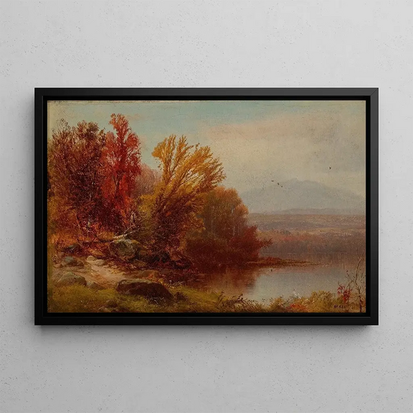 Autumn Painting - William Hart — framed artwork on a wall