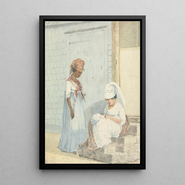 Couturières à Saint-Christophe Caraïbes - William Hay — framed artwork on a wall
