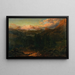 Mountains by Moonlight - William Heine — framed artwork on a wall
