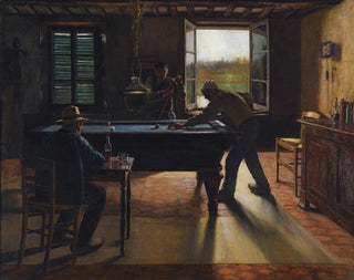 A game of billiards - William Henry Bartlett — artwork view