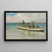 Towing of the nets - William Henry Bartlett — framed artwork on a wall