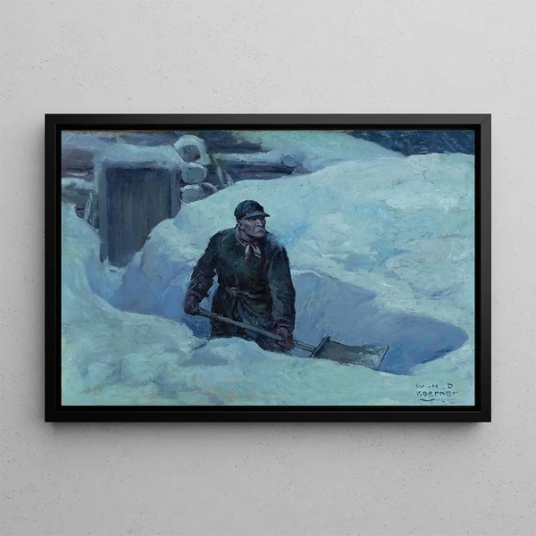 Snow Removal - William Henry Dethlef Koerner — framed artwork on a wall