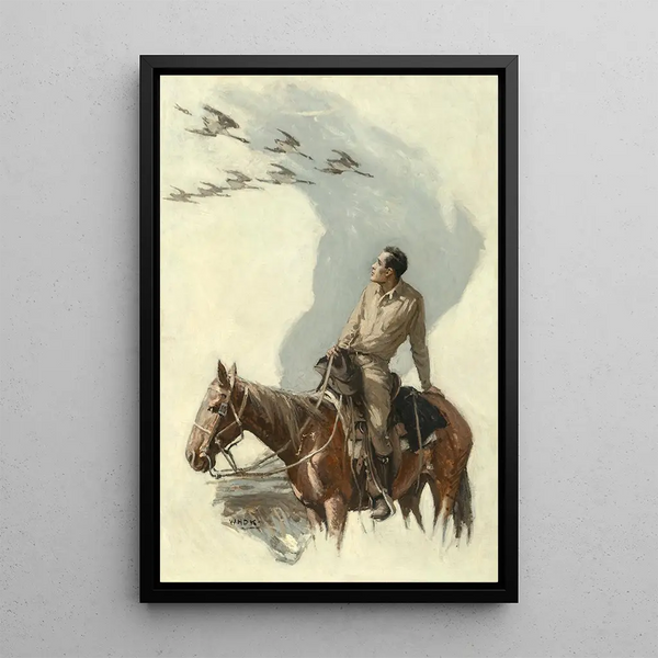 Wild Geese - William Henry Dethlef Koerner — framed artwork on a wall