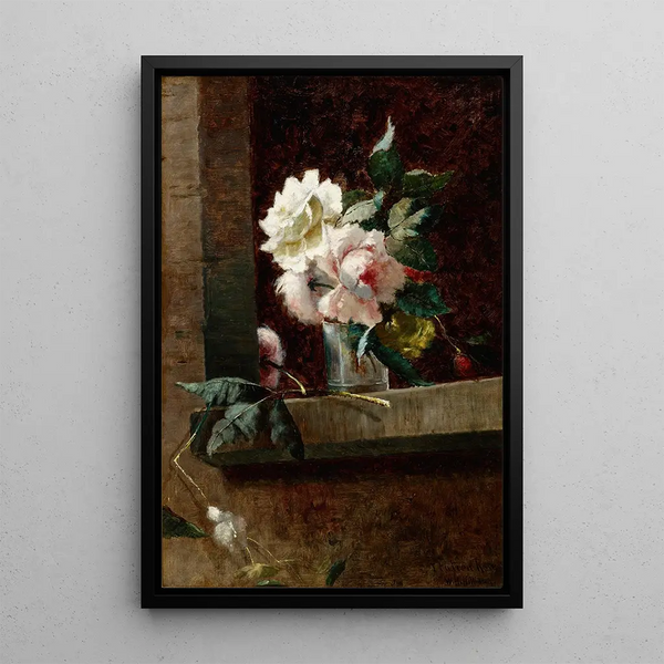 Italian Roses Painting - William Henry Hilliard — framed artwork on a wall