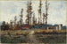 Landscape Painting near Barbizon France - William Henry Hilliard — artwork view