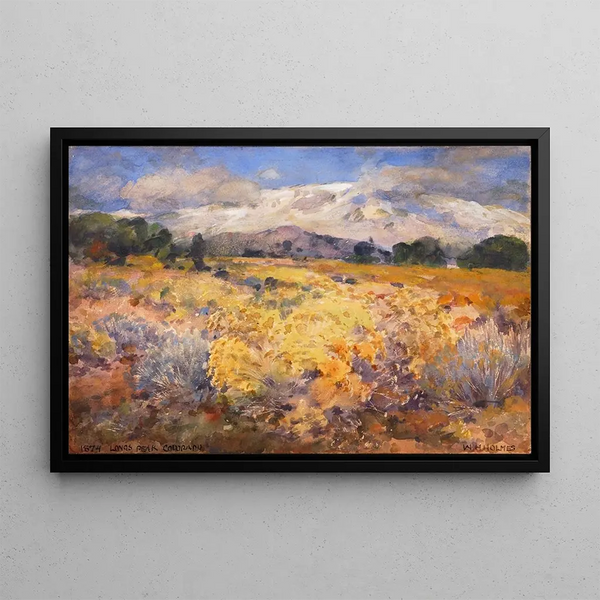 Longs Peak, Colorado - William Henry Holmes — framed artwork on a wall