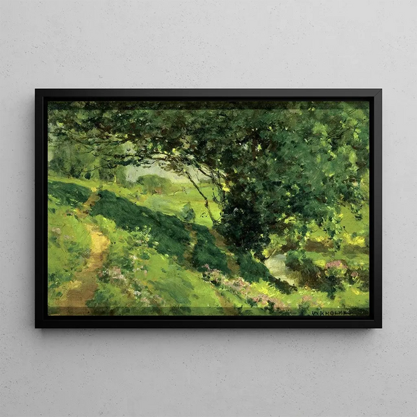 Original Sketch Painting of the Wanderlusters' Stop - William Henry Holmes — framed artwork on a wall