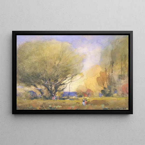 Summer Scene Painting - William Henry Holmes — framed artwork on a wall