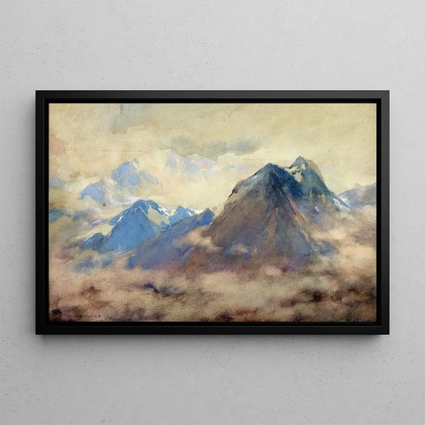 The Propre of the Almighty, a print from the High Andes - William Henry Holmes — framed artwork on a wall