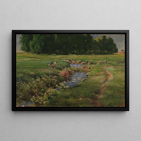 The babillard stream - William Henry Holmes — framed artwork on a wall