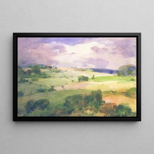 The Maryland Fields - William Henry Holmes — framed artwork on a wall