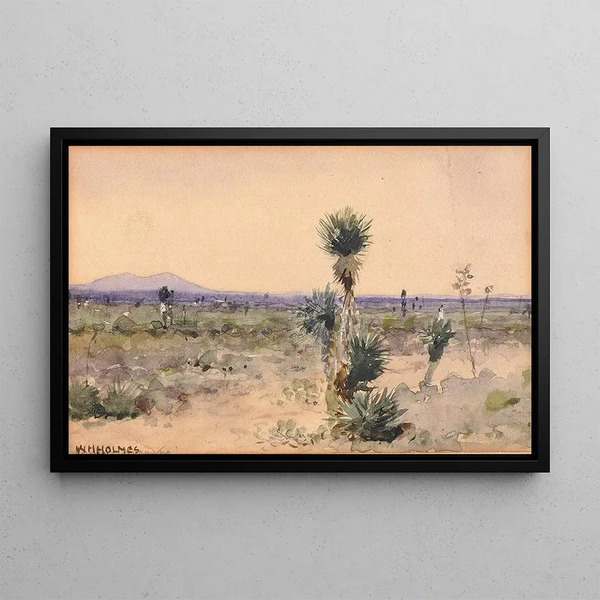 Yuccaland Chihuahua, Mexico - William Henry Holmes — framed artwork on a wall