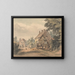 A country village street - William Henry Hunt — framed artwork on a wall