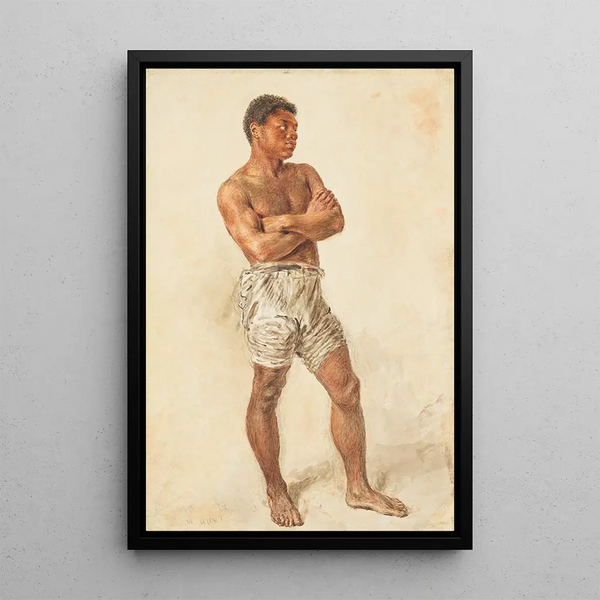 Study of a Young Model - William Henry Hunt — framed artwork on a wall
