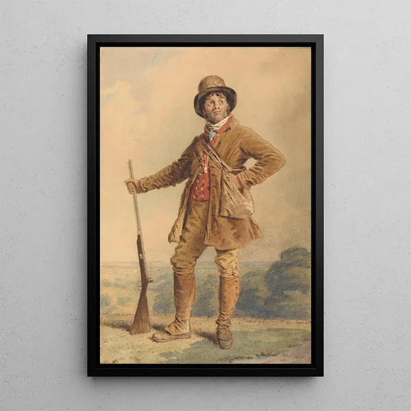 The gamekeeper - William Henry Hunt — framed artwork on a wall