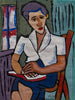 Girl sitting - William Henry Johnson — artwork view