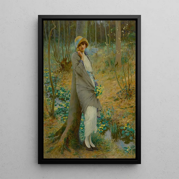 Calthas des marais - William Henry Margetson — framed artwork on a wall