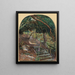 Étapes dans un jardin - William Henry Millais — framed artwork on a wall