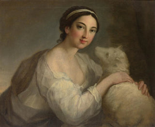 A portrait of a lady in innocence - William Hoare of Bath — artwork view