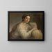 A portrait of a lady in innocence - William Hoare of Bath — framed artwork on a wall