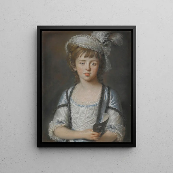 Portrait of Lady Frances Elizabeth Brudenell Bruce, later Lady Frances Elizabeth Wilson - William Hoare of Bath — framed artwork on a wall