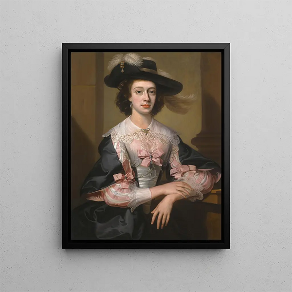 Portrait Painting of Susan Mme Henry Hoare de Stourhead - William Hoare of Bath — framed artwork on a wall