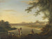The Marmalong Bridge with a sepoy and natives in the foreground - William Hodges — artwork view