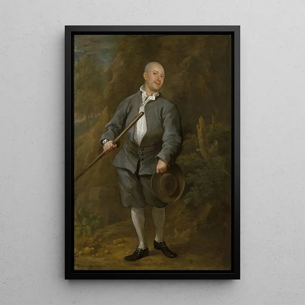 The Pugilist - William Hogarth — framed artwork on a wall