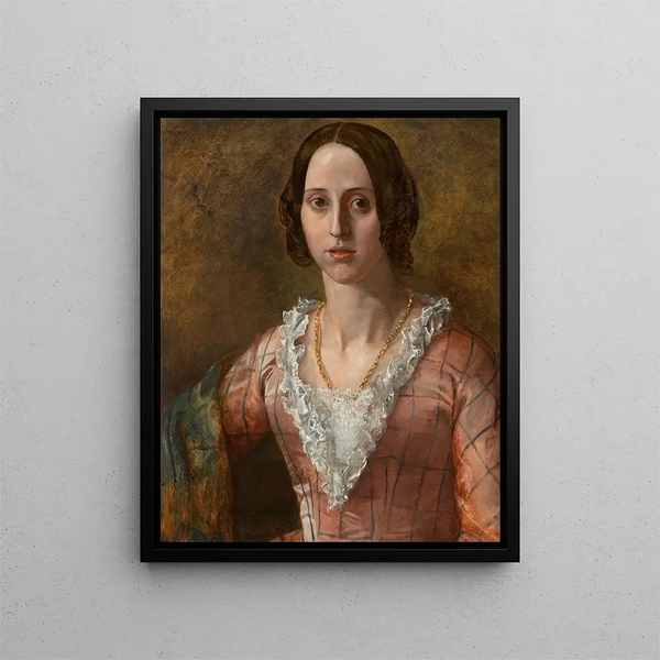 Portrait of Ellen Collyer - William Holman Hunt — framed artwork on a wall