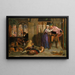 The Flight of Madeleine and Porphyro During the Drunkenness Accompanying the Feast The Eve of Saint Agnes - William Holman Hunt — framed artwork on a wall