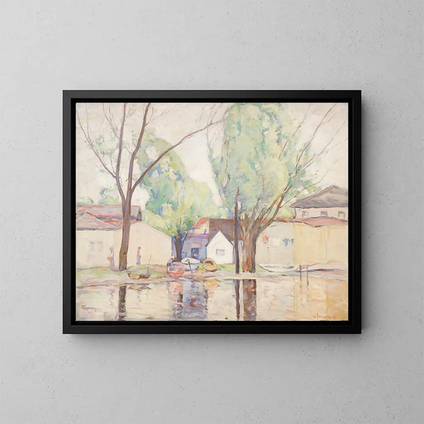 By the water's edge - William J. Forsyth — framed artwork on a wall