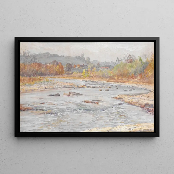 Rapid Whitewater Painting - William J. Forsyth — framed artwork on a wall