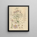 Schizanthus s'étendant - William Jackson Hooker — framed artwork on a wall