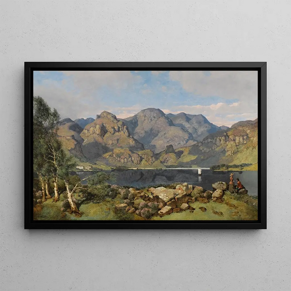 Derwentwater vers Borrowdale - William James Blacklock — framed artwork on a wall