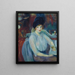 Café Lafayette Portrait de Kay Laurell - William James Glackens — framed artwork on a wall