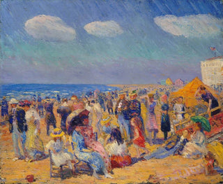 Crowd by the seaside - William James Glackens — artwork view
